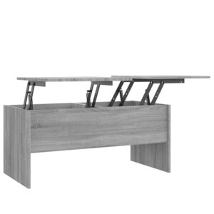 vidaXL Table basse Sonoma gris 102x50 5x46 5 cm Bois d'ingénierie