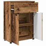 vidaXL Cabinet de salle de bain Bois Ancien 72 5 x 36 5 x 100 cm