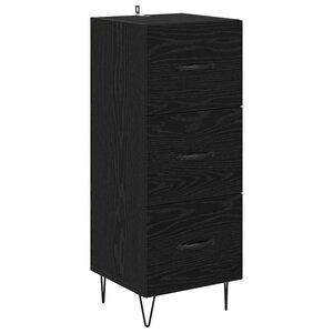 vidaXL Buffet Chêne noir 34 x 34 5 x 90 cm Bois d'ingénierie