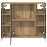 vidaXL Armoire Miroir de Salle de Bain Chêne artisan 60 x 14 5 x 50 cm
