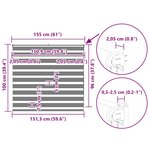 vidaXL Store zèbre blanc 155x100 cm largeur du tissu 150 9cm polyester