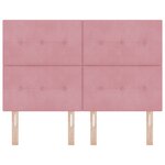 vidaXL Tête de lit LED avec des lumières à LED Rose 144 cm Polyester