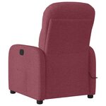vidaXL Fauteuil de massage inclinable Rouge bordeaux Tissu