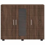 vidaXL Cabinet en Bois avec stockage Chêne brun 88 5 x 30 5 x 73 cm