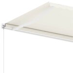 vidaXL Auvent manuel rétractable sur pied 600x300 cm Crème