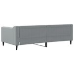 vidaXL Lit de jour gris clair 100x190 cm tissu