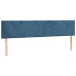 vidaXL Cadre de lit avec tête de lit bleu foncé 120x190 cm velours