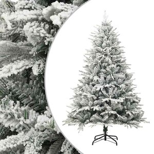 vidaXL Sapin de Noël artificiel à flocons de neige Vert 180 cm PVC/PE