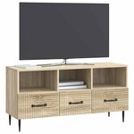 vidaXL Meuble TV Chêne Sonoma 102 x 34 5 x 50 cm Bois d'ingénierie