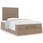VidaXL Cadre de lit ottoman et matelas cappuccino 120x190cm similicuir