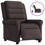 vidaXL Fauteuil inclinable électrique Marron foncé Tissu