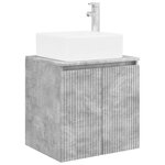 vidaXL Vanité de lavabo mural Gris béton 53 x 35 x 63 cm