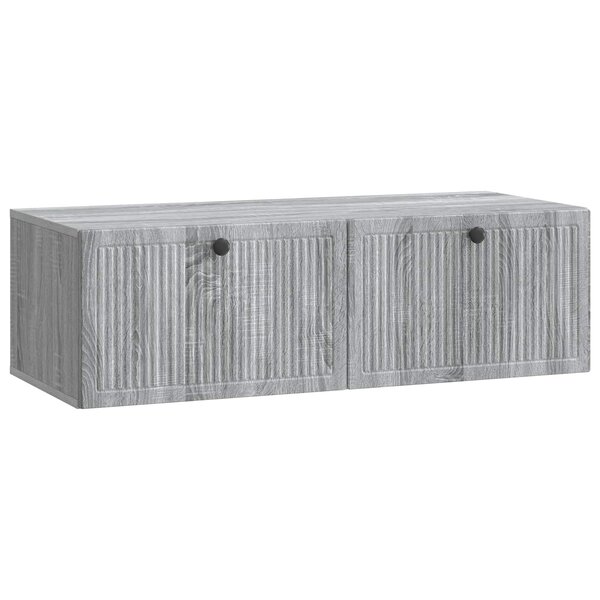 vidaXL Meuble TV mural Sonoma gris 98 x 41 x 30 cm Bois d'ingénierie