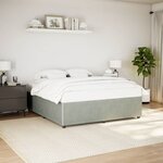 vidaXL Cadre de lit Gris clair 180x200 cm Velours