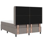 Lit Box Spring vidaXL avec matelas et LED Taupe 140x200 cm en tissu