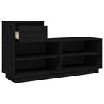 vidaXL Armoire à chaussures Noir 110x34x61 cm Bois de pin massif