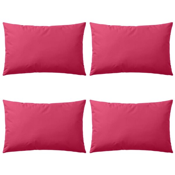 vidaXL Oreiller d'extérieur lot de 4 60 x 40 cm Rose