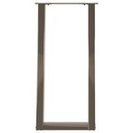 vidaXL Pieds de table console en U  2 pièces  acier naturel  28 x (72-73) cm