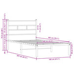 vidaXL Cadre de lit sans matelas avec tête de lit 100x200 cm