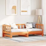 vidaXL Lit de jour avec tiroir Brun cire 203 5 x 184 x 66 cm