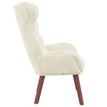 vidaXL Fauteuil relaxant Crème 69 x 74 x 93 cm Velours