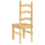 vidaXL Chaises à manger lot de 2 Corona 42x47x107cm bois massif de pin