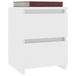 vidaXL Tables de chevet 2 Pièces Blanc 30x30x40 cm Bois d'ingénierie