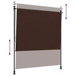 vidaXL Store Roulant Extérieur Marron 120 x 270 cm