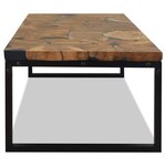 vidaXL Table basse Teck Résine 110 x 60 x 40 cm