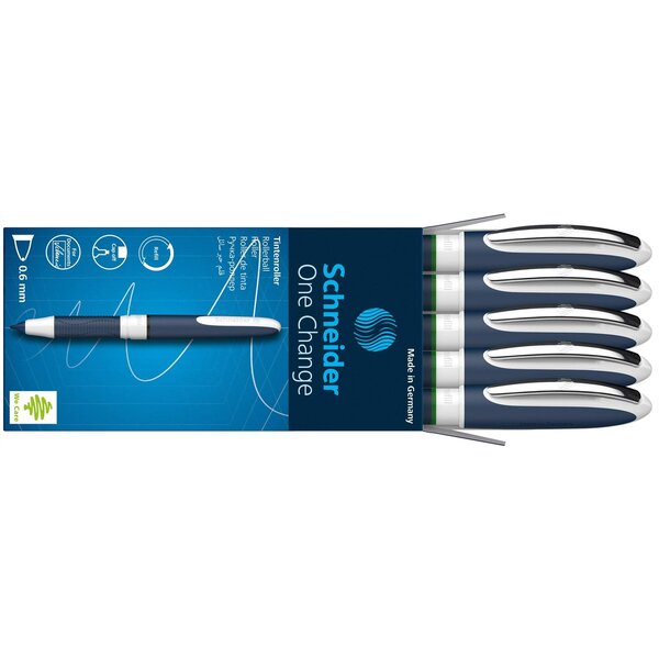 Roller à encre One Change 06 vert x 5 SCHNEIDER