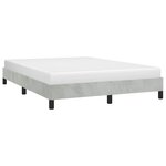 vidaXL Cadre de lit gris clair 137x190 cm velours