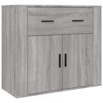 vidaXL Buffet haut Sonoma gris Bois d'ingénierie