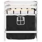 vidaXL Lit mezzanine enfants avec rideaux sans matelas 90x200cm