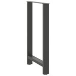 vidaXL Pieds de table de bar Anthracite 2 pièces 60 x (100-101) cm Acier