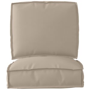 vidaXL Set de coussins de palette 2 Pièces Taupe 50 x 50 x 12 cm