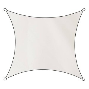 Livin'outdoor Tissu d'ombrage Como Polyester Carré 5x5 m Blanc