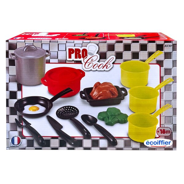 Ecoffier 2591 - Ensemble de casseroles et poêles avec ustensiles de cuisine