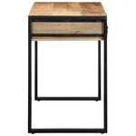 vidaXL Bureau 100x50x75 cm bois de manguier brut massif