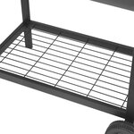 Barbecue charbon de bois 2 grilles alabama noir acier inoxydable