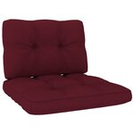 vidaXL Chaise de jardin avec coussins bordeaux Bois de pin imprégné