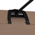 vidaXL Lit de camping 180x60x19 cm Tissu Oxford et acier Taupe