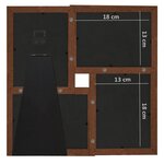 vidaXL Collage de cadres photo pour photo de 4x(13x18 cm) Marron MDF