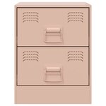 vidaXL Table de chevet rose 34 5x39x44 cm acier