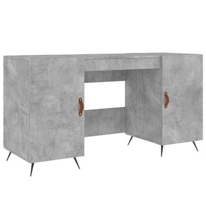 vidaXL Bureau gris béton 140x50x75 cm bois d'ingénierie