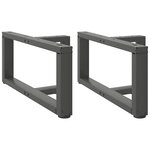 vidaXL Pieds de table basse en T  2 pièces  anthracite  70 x 25 x (30-31) cm  acier