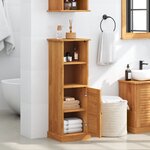 vidaXL Cabinet de salle de bain marron miel 37 x 34 x 110 cm