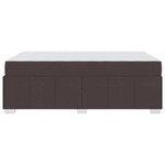 vidaXL Cadre de lit avec matelas Marron foncé 120 x 200 cm tissu