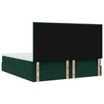 vidaXL Cadre de lit ottoman avec matelas vert foncé 160x200 cm velours