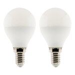 Lot de 2 ampoules LED Sphérique 5W E14 400lm 2700K