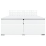 vidaXL Sommier à lattes de lit avec matelas Blanc 200x200cm Similicuir